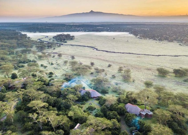 Solio Lodge in Kenya with amazing backdrop of Mount Kenya