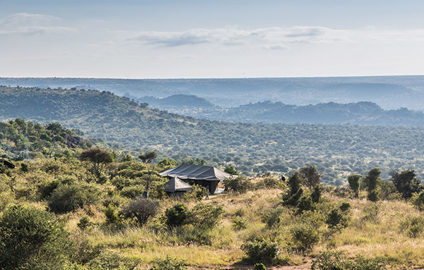 Siruai Mobile Camp in Kenya sits on top of the hill with unbelievable views